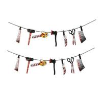 CLISPEED 2 Set Decorazione Halloween Banner in Striscioni Appendibili per Festa Mascherata Decorazione Pub Shopping e Porte Stampa e Riutilizzabile