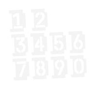 CLISPEED 2 set Stencil Numerici Pet Riutilizzabili per Verniciatura Indirizzi per Cassette Postali e Cordoli Kit Spray per Decorazioni Esterne Facile da e Allineare Completi