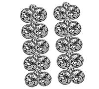 CLISPEED 20 Pezzi di Ciondolo A Forma di Fiore Traforato con Perline A Forma di Campana per Realizzare Braccialetti Colorati in Lega d'Argento per Ragazze