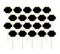 CLISPEED 20 pezzi Mini Lavagnette Sagomate Nuvola in Legno Segnaposto e Etichette per Piante e Fiori Lavagnette Creative per Giardino Decorazioni Matrimonio e Festa Lavagne Nere per