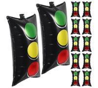 CLISPEED 20 pezzi Palloncini Semaforo in Alluminio Rosso Verde Giallo Decorazioni Festa Tema Auto e Corse Facili da Gonfiare con Elio o Aria per Compleanni e Eventi Veicoli