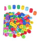 CLISPEED 200pezzi Dischi Numerici Per Set Gettoni Posizionale Per Competenze Matematiche e Cognitive Educativi e Scuola