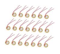 CLISPEED 20pezzi Dischi Piezoelettrici Precablati Cicalino Sensore Sonoro Trigger Per Batteria Musicale Bassa Tensione Basso Consumo Energetico Voce Leggibile Senza Contatto Sottili Leggeri