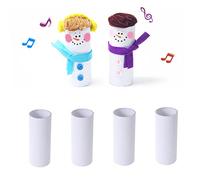 CLISPEED 20pezzi Tubetti di Cartone Creativi per Materiale per Progetti Artistici per Scuole e attività Manuali Bianco