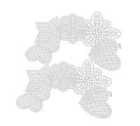 CLISPEED 25 Pezzi Plastic Canvas per Ricamo DIY Tessitura Creativa con Forme Farfalle Stelle Cuori e Petali Tela Plastica Intrecciata per Artigianato e Decorazioni Fai da Te