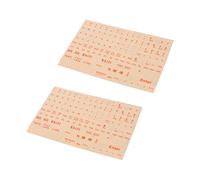 CLISPEED 2fogli Adesivi Per Tastiera Inglese Trasparenti Per Computer e Laptop Facile Applicazione Resistenti Graffi e Usura Design Auto-adesivo Lettere Chiare e Durature