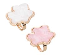 CLISPEED 2pezzi Palette Di Resina Per Nail Art Forma Nuvola Palette Anello Per Miscelazione Di Colori e Applicazione Di Smalto