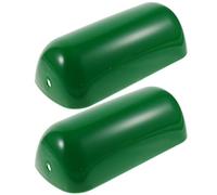 CLISPEED 2pezzi Paralume Vintage in Plastica Resistente al Calore per Lampade da Tavolo Elegante Copertura Verde per Lampada da Banchiere Facile da Installare per Illuminazione Calda