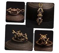 CLISPEED 2pezzi Pendenti Vintage Dorje in Metallo Massiccio Portachiavi e Decorazioni Appese Resistenti Accessori Feng Shui Retrò Per Rito Religioso e Uso Quotidiano