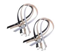 CLISPEED 3 paia Cinturini Regolabili per Tacchi da Donna con Fibbia Antiscivolo Lacci Rimovibili in Finta Pelle da Argento Oro Nero Specchio per Scarpe Confortevoli e Sicure