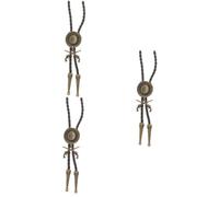 CLISPEED 3 Pezzi Bolo Tie Western Vintage in Retro con Ciondolo Collana per Feste e Uscite in