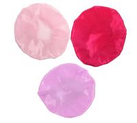 CLISPEED 3 Pezzi cappello per cappello con collo berretto per ricci da rosa bordo Sonno babyaller cappello tappi dormire cappello da notte a larga rosso