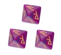 CLISPEED 3 pezzi Dadi Acrilici Rune Colorati Facce per Giochi da Tavolo Dadi Decorativi Leggeri e Compatti con Simboli Incisi Materiale Acrilico Resistente e Colori Misti