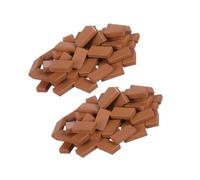 CLISPEED 300 Pezzi Casa delle Bambole Mattoni Dettagliati in Rosso per Decorazioni Giardino e Miniature Facili da Assemblare Adatti Diorami e Architetture Moderne