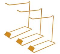 CLISPEED 3pezzi Espositore per Tabelle Colori per Unghie in Gel in Ferro Dorato Espositore per Campioni di Smalto per Saloni e Scuole di Bellezza Slot per Schede