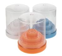 CLISPEED 3pezzi Organizer in Trasparente per Punte da Trapano per Unghie Custodia Antipolvere per Testine di Levigatura Supporto per Punte da Trapano Portatile per Onicotecniche