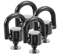 CLISPEED 4 Pezzi Anelli in Lega di Zinco Girevoli per Cinture in Pelle Nero Rivetti Facili da Usare per Artigianato e Creazione di Borse