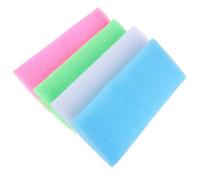 CLISPEED 4 pezzi Asciugamani Esfolianti in Nylon per Doccia Telo per Schiena Pulizia e Accesso Facile alle Zone Difficili Design per Familiare