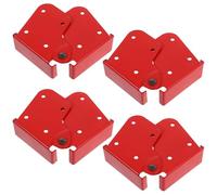 CLISPEED 4 Pezzi Cerniera per Scala Pieghevole in Lega di Alluminio, Rosso, Kit di Cerniere per Scala, per Scale a Scomparsa e Sedia Pieghevole, Riparazione Scala Domestica