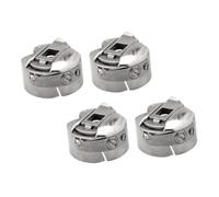 CLISPEED 4 Pezzi Custodie Bobina in Metallo per Macchina da Cucire Domestica Accessorio Resistente e Leggero Compatibile con Bobine Standard Adatto Macchine da Cucire Piedino