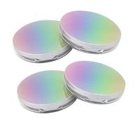 CLISPEED 4 Pezzi Powder Box Container Portable Refillable Loose Powder Case With Elastic Net Puff Compact Makeup Holder For Travel And -up