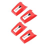 CLISPEED 4 Pezzi Puntine Ricambio Per Giradischi Stilo in Alluminio e Plastica Per Fonografi Compatibile Grammofoni e Dischi in Vinile