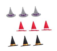CLISPEED 45 Mini Cappelli Da Strega in per Bottiglie Copricapo Halloween Nero Rosso Grigio Decorazioni Feste e Natale