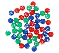 CLISPEED 49 pezzi palla divertente per lotteria gioco della lotteria grande colore palline con numeri bingo, palline da bingo con numeri, disegno, palline da tombola, 1-50 colori per adulti, cavo in