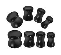 CLISPEED 4paia Dilatatori Auricolari in Ossidiana Kit Di Espansioni Per Piercing Da Tappi Per Orecchie Neri Accessori Moderni Per Donne