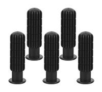 CLISPEED 5 Manopole per Calcio Balilla in Pvc Nero, Impugnature Antiscivolo e Comode per Tavolo da Foosball da 0,7 M, Ricambi per Calcetto da Tavolo