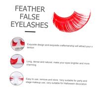 CLISPEED 5 Paia Colorate Extra Lunghe per Halloween Design e Sicuro per Occhi per Costume e Ballo