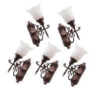 CLISPEED 5 Pezzi Lampada decorativa muschio Miniature arredamento minuscolo mobili per la casa delle bambole Bambola Piccola lampada ornamento leggero acciaio inox più abs