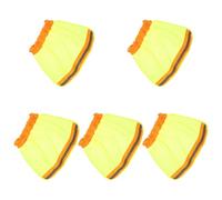 CLISPEED 5 Pezzi Protezione Solare per Casco Sicurezza Alta Visibilità Gialla Parasole Rete Traspirante con Fissaggi Antiscivolo Copertura Collo per Caschi Edili e Lavori Esterni