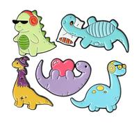 CLISPEED 5 pezzi Spille Dinosauro Cartoon in Resistenti e Delicate Pin Decorativi per e Accessori Donna Design Colorato e per Feste e Quotidiano