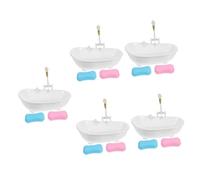 CLISPEED 5 Set Bagno Miniatura Elettrica per Due per Decorazioni e Simulazioni Miniatura