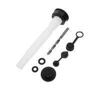 CLISPEED 5 Set Kit Ricambio Ugelli Flessibili per Serbatoio con Tappi Antigoccia e Guarnizioni Perdita Tubo Nero con Chiusura Clip e Punta Trapano per Rifornimento Sicuro