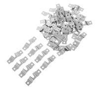 CLISPEED 50 Ganci a d per Appendere Quadri in Metallo Ferramenta per Cornici da Parete con Doppio Foro Set da 50 Pezzi per Opere D’Arte Pesanti Ganci Nascosti Regolabili per Esposizioni