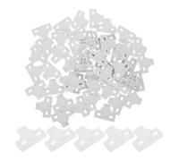 CLISPEED 50 Pezzi Distanziatore per Cerniera Armadio in Plastica Bianca, Installazione senza Attrezzi, Design di Precisione, per Porte Idrauliche di Cucina e Bagno