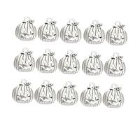 CLISPEED 500 Pezzi Ciondoli Zucca Halloween in Vintage Argento Antico Accessori Gioielli DIY per Collane Bracciali Orecchini e Decorazioni Festa Autunnale