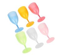 CLISPEED 6 pezzi Bicchieri Riutilizzabili per Vino con Stelo Design Tema Pasqua per Feste Eleganti Calici per Ricevimenti e Celebrazioni