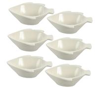 CLISPEED 6 pezzi Ciotoline Forma Piattini per Condimenti Snack e Antipasti Design Perdita per Salse Frutta Secca e Finger Food