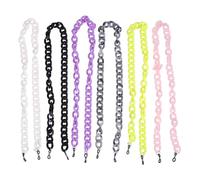 CLISPEED 6 pezzi Cordino Occhiali e Laccio Anti-smarrimento Catena Collo Resistente con Clip Accessorio Multifunzionale per Occhiali Colori Misti