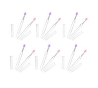 CLISPEED 6 Pezzi Pennelli Labbra in Silicone con Coperchio Trasparente, Strumenti per Creare Trucco Labbra, Facili da Trasportare, per Natale e Compleanni