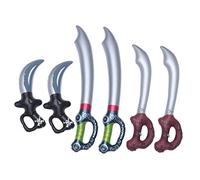 CLISPEED 6 Pezzi Spade Gonfiabili Pirata per Grandi Medie Piccole e Leggero per Costumi Feste Tema e Giochi Creativi Indoor e Outdoor