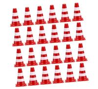 CLISPEED 60 Giocattoli Educativi Segnali Stradali Realistici e Coni di Traffico per Kit Didattico per Sicurezza e Simulazione Adatto per Giochi Esterni ed Interni