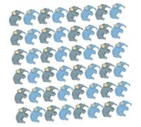 CLISPEED 60 pezzi Mini Elefanti in Resina Modelli Animali Selvatici Realistici per Decorazioni Casa e Paesaggi Te Figurine Resistenti e Varie per Accessori Bambole e Giardini