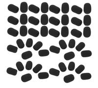 CLISPEED 60pezzi Spugna Per Microfono in Schiuma Parabrezza Per Microfono Cuffia Bavero Mini Copertura in Spugna Per Protezione Dalla Riduzione Del Rumore Nero