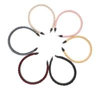 CLISPEED 6pezzi Fascia Intrecciata Per Capelli Fasce Per Parrucche Intrecciate Antiscivolo Accessori Per Capelli Da Donna Cerchietti Decorati Treccia Da Parrucca Leggeri e Facili Da Indossa