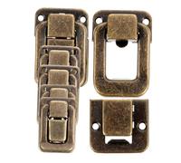 CLISPEED 6pezzi Ganci Blocca in Trasparenti Cerniera Gancio Per Scatole Di Legno Contenitori Porte Del Bagno Gabbie Per Animali Domestici Etc