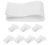 CLISPEED 8 Pezzi Fascia da Capitano Bianca Unisex per Calcio e Sport Fascia da Braccio Resistente per Leader Squadra per Scuole Sicurezza e Volontariato